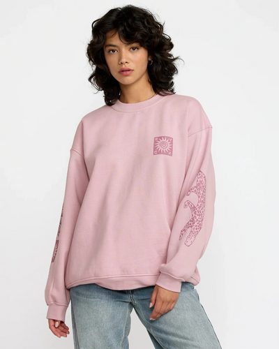 RVCA Baggie Boyfriend Crew - Lush Lilac | Women’s