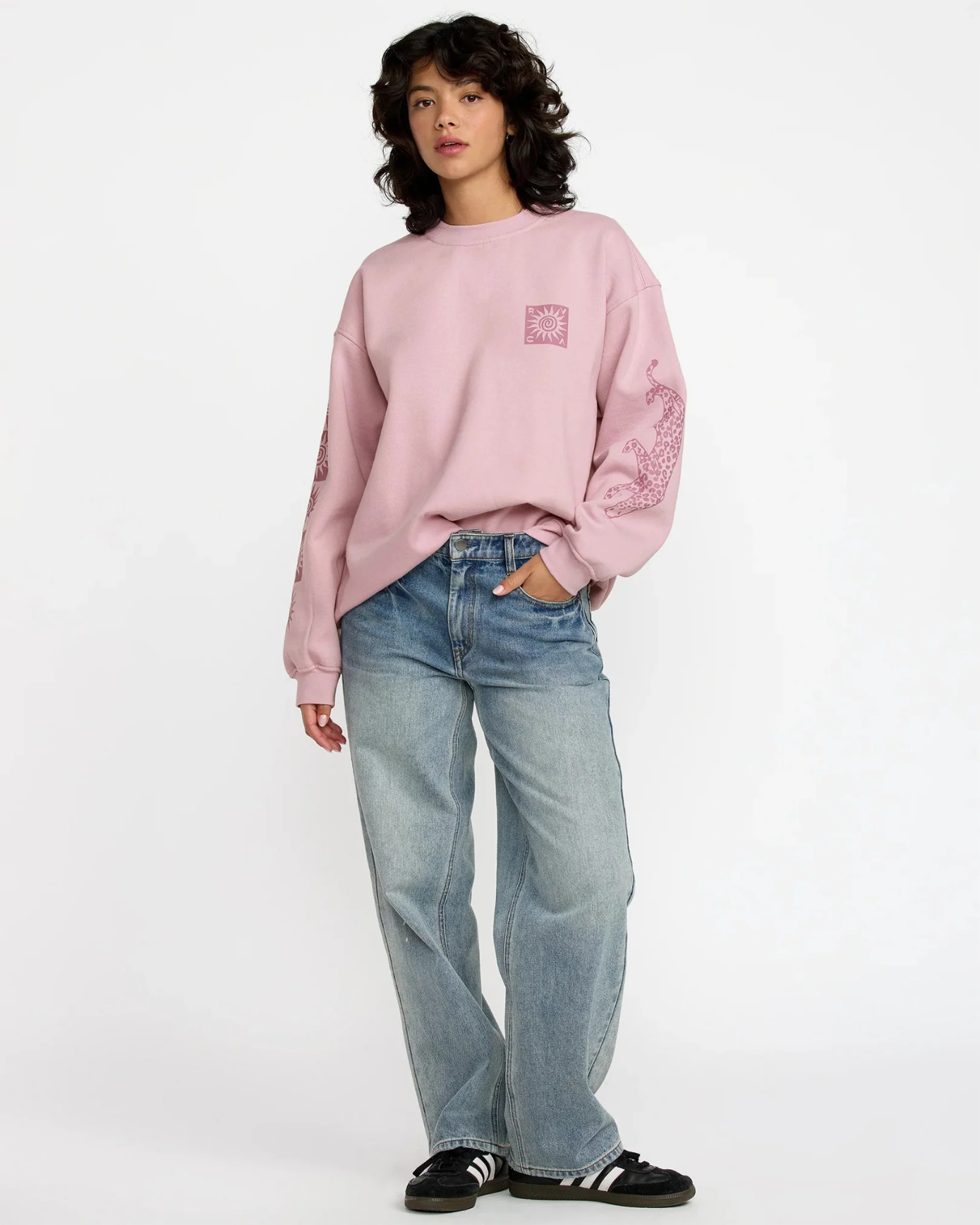 RVCA Baggie Boyfriend Crew - Lush Lilac | Women’s