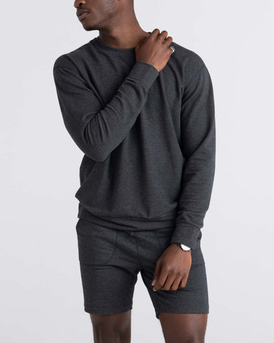 SAXX 3Six Five Long Sleeve Crew - Black Heather | Men’s