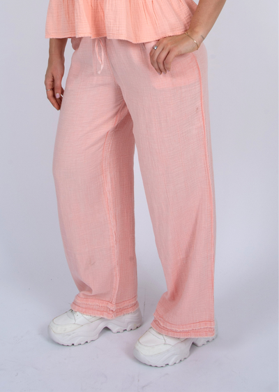 RD Style Merry Pull On Drawstring Pant - Dusty Peach | Women’s