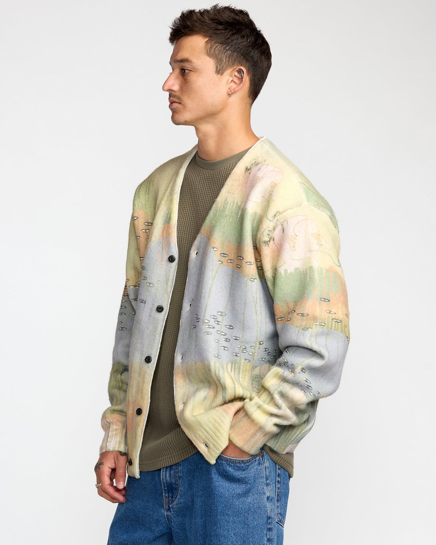 RVCA Ed Archive Cardigan - Multi Templeton | Men’s