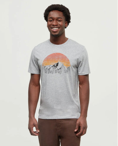 TenTree Vintage Sunset T-Shirt - Harbour Grey Heather/Terra | Men’s