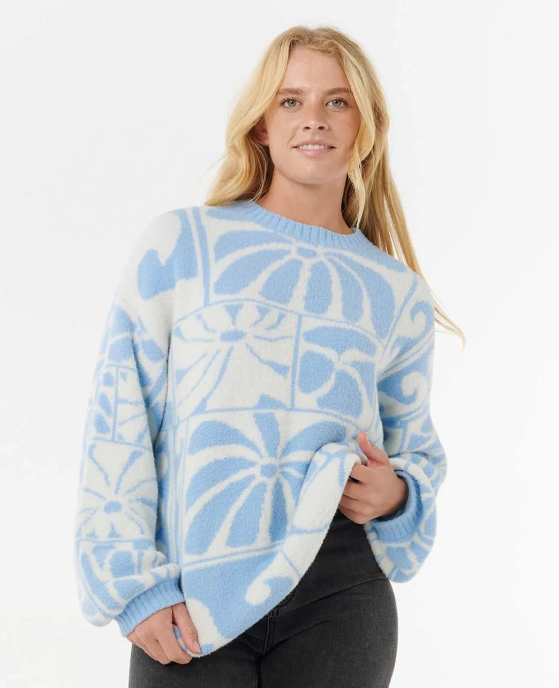 Rip Curl Artist Of The Search - Ty Williams Jacquard Crew - Blue | Women’s
