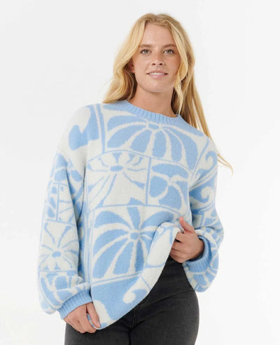 Rip Curl Artist Of The Search - Ty Williams Jacquard Crew - Blue | Women’s