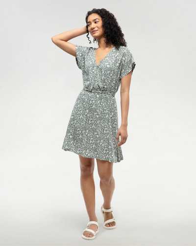 TenTree Kits Dress - Agave Green/Field Flowers | Women’s