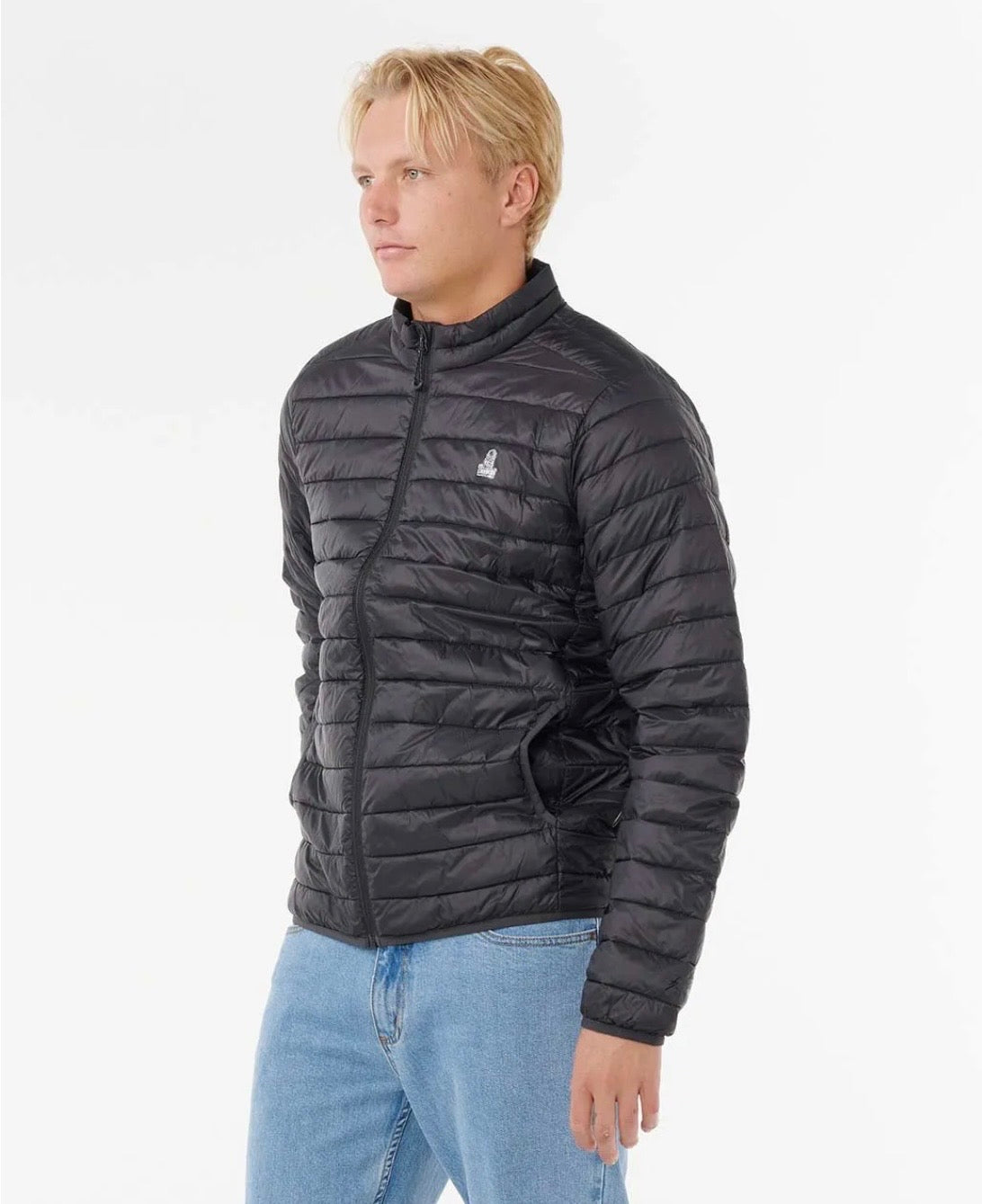 Rip Curl Anti-Series Search Puffer Crew - Black | Men’s