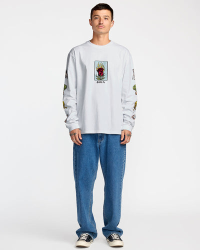 RVCA X SPANKY KSL Long Sleeve T-Shirt - White | Men’s