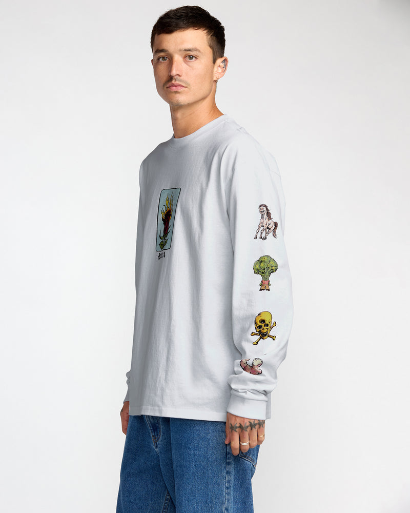 RVCA X SPANKY KSL Long Sleeve T-Shirt - White | Men’s