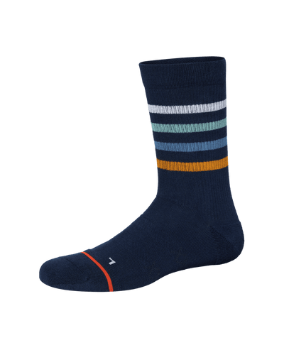 SAXX Good Form Crew Sock - Blue Bold Stripe | Men’s