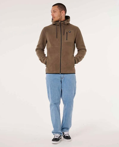 Rip Curl Departed Polar Fleece Zip Thru - Rock | Men’s