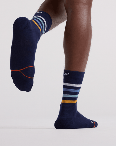 SAXX Good Form Crew Sock - Blue Bold Stripe | Men’s