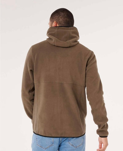 Rip Curl Departed Polar Fleece Zip Thru - Rock | Men’s