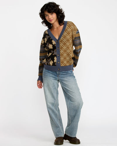 RVCA Lumen Cardigan - Stone Blue | Women’s