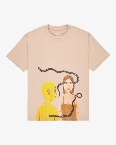 RVCA You’re Still Here Short Sleeve T-Shirt - Pale Mauve | Men’s