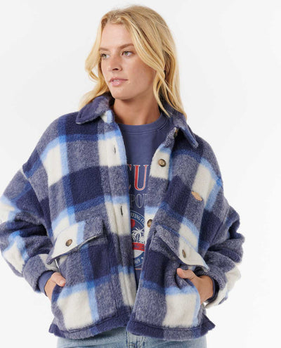 Rip Curl Cala Nights Check Jacket - Blue | Women’s