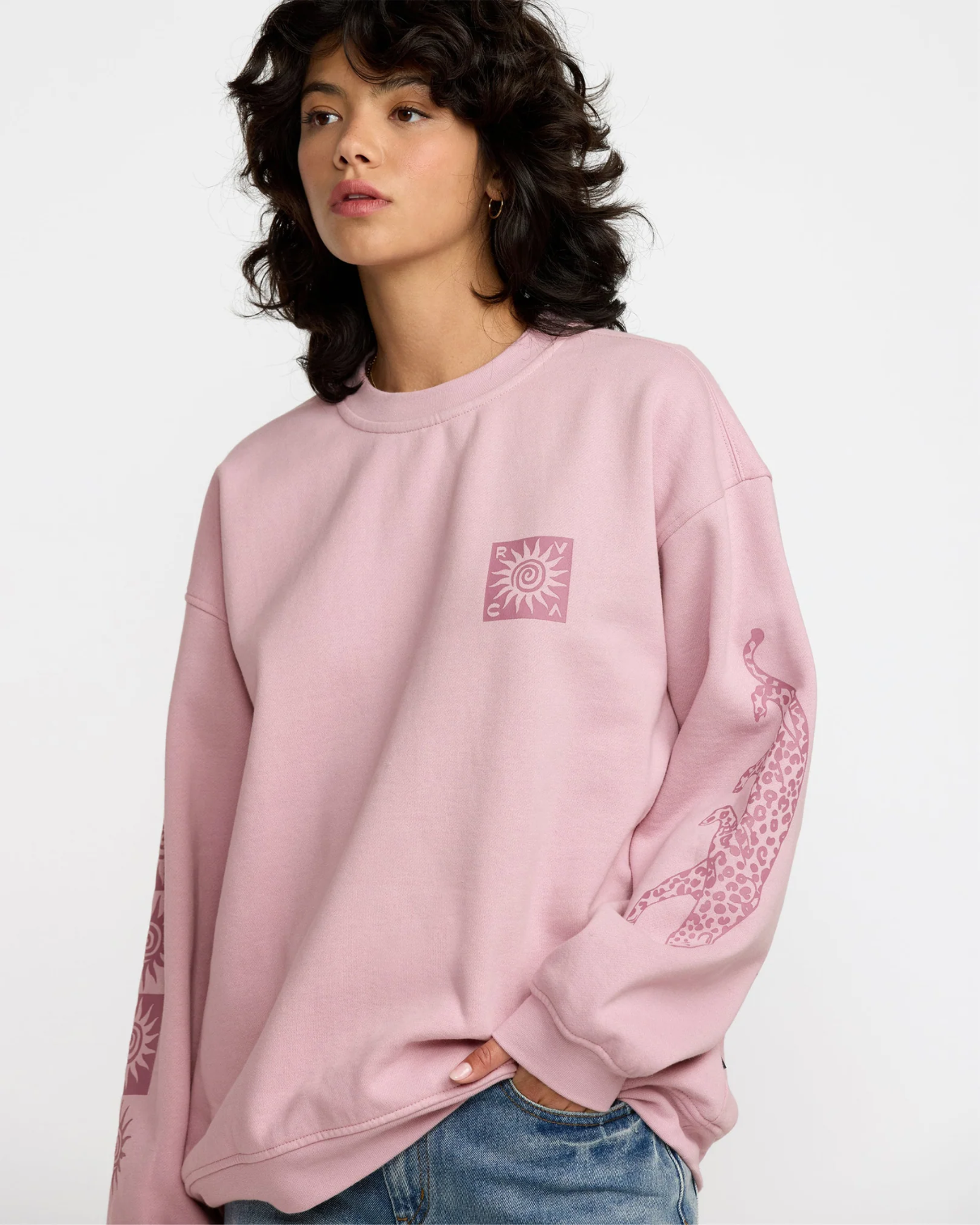 RVCA Baggie Boyfriend Crew - Lush Lilac | Women’s