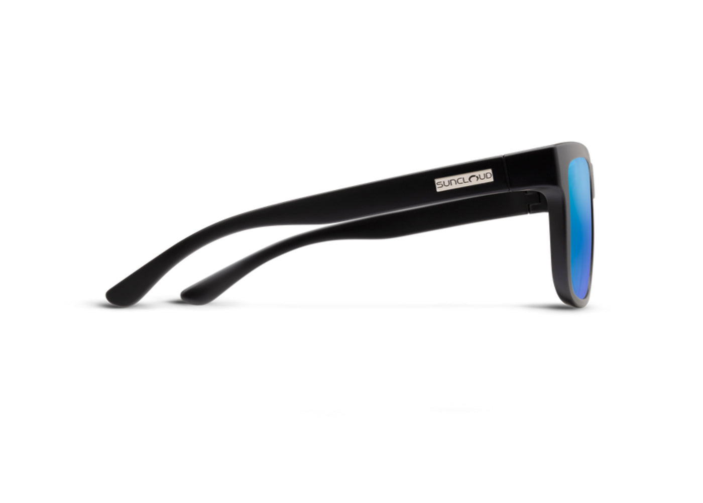 Suncloud Optics Quiver - Matte Black + Polarized Blue Mirror Lens