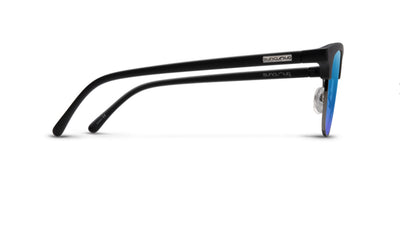 Suncloud Optics Step Out - Matte Black + Polarized Blue Mirror Lens