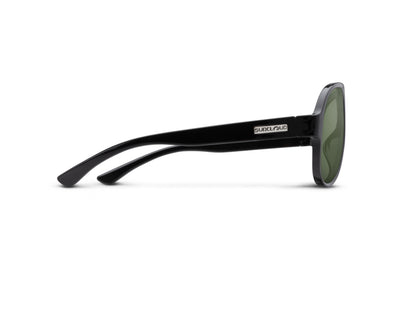 Suncloud Optics Rooney - Black + Polarized Gray Green Lens
