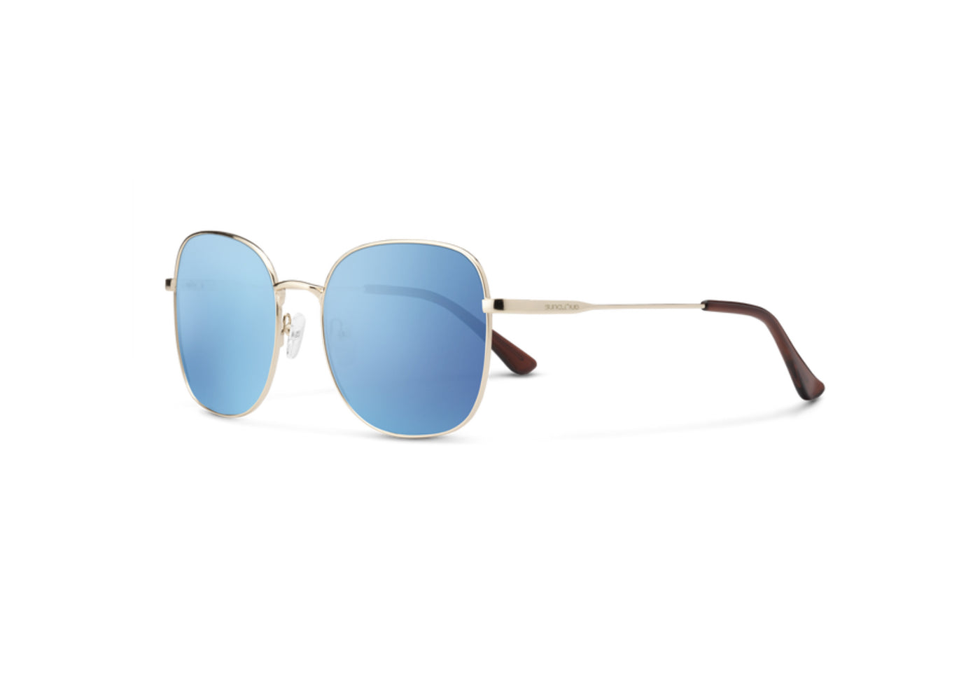 Suncloud Optics Beverly - Gold + Polarized Aqua Mirror Lens