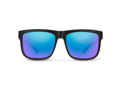 Suncloud Optics Quiver - Matte Black + Polarized Blue Mirror Lens