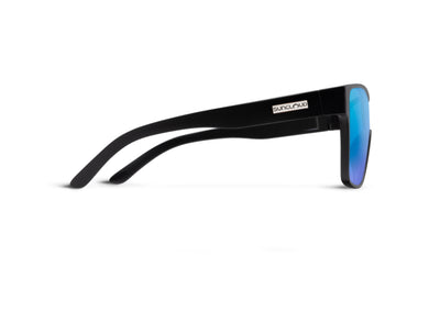 Suncloud Optics Biff - Matte Black + Polarized Blue Mirror Lens