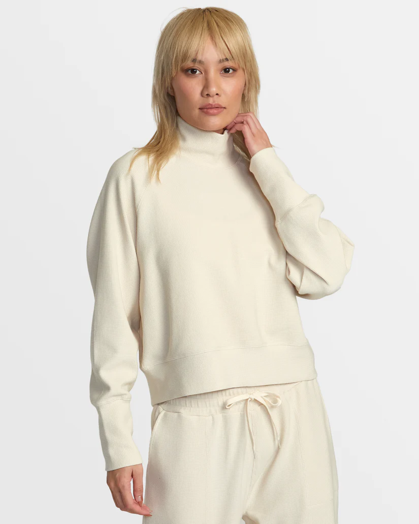 RVCA Sofie Waffle Mock Neck