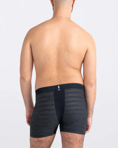 Saxx DropTemp Cool Mesh Boxer Brief W/ Fly-Black Heather