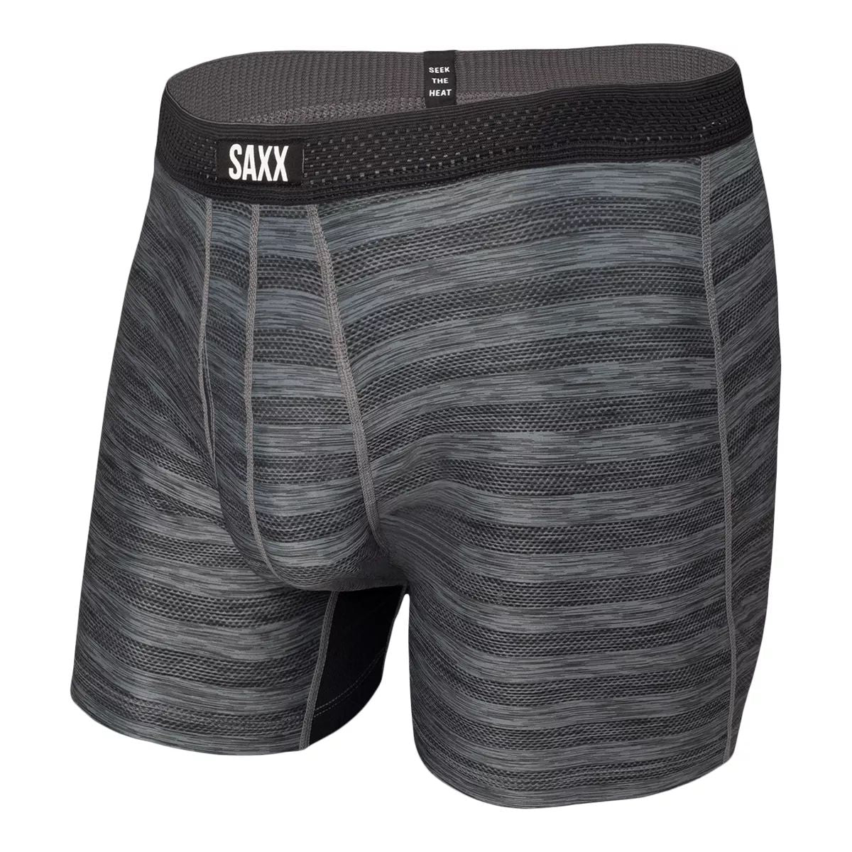 Saxx Hot Shot Boxer Brief-Black Heather