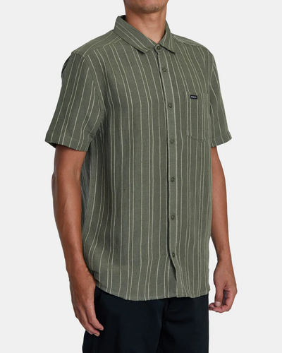 RVCA Mercy Stripe Short Sleeve Woven Shirt