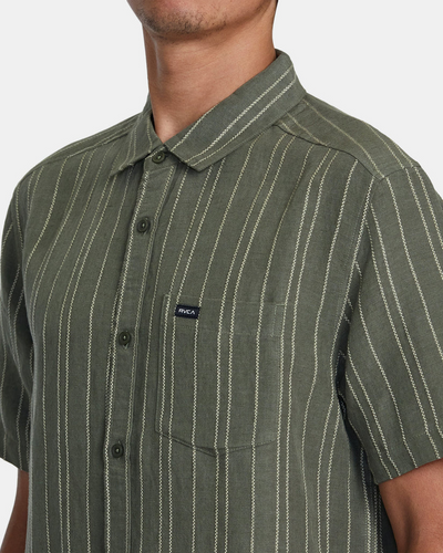 RVCA Mercy Stripe Short Sleeve Woven Shirt