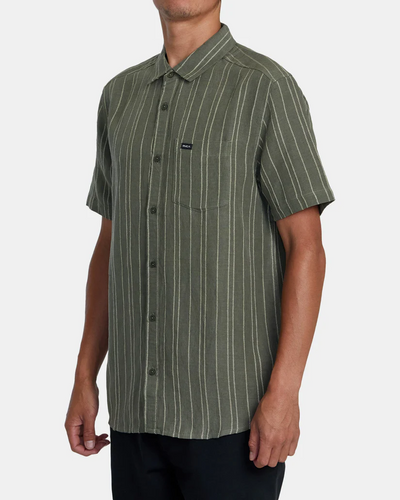 RVCA Mercy Stripe Short Sleeve Woven Shirt