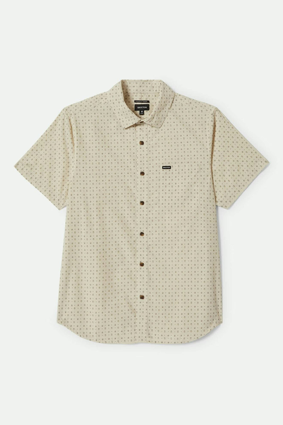 Brixton Charter Print Short Sleeve Shirt - Off White/Micro Floral | Men’s
