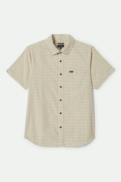 Brixton Charter Print Short Sleeve Shirt - Off White/Micro Floral | Men’s