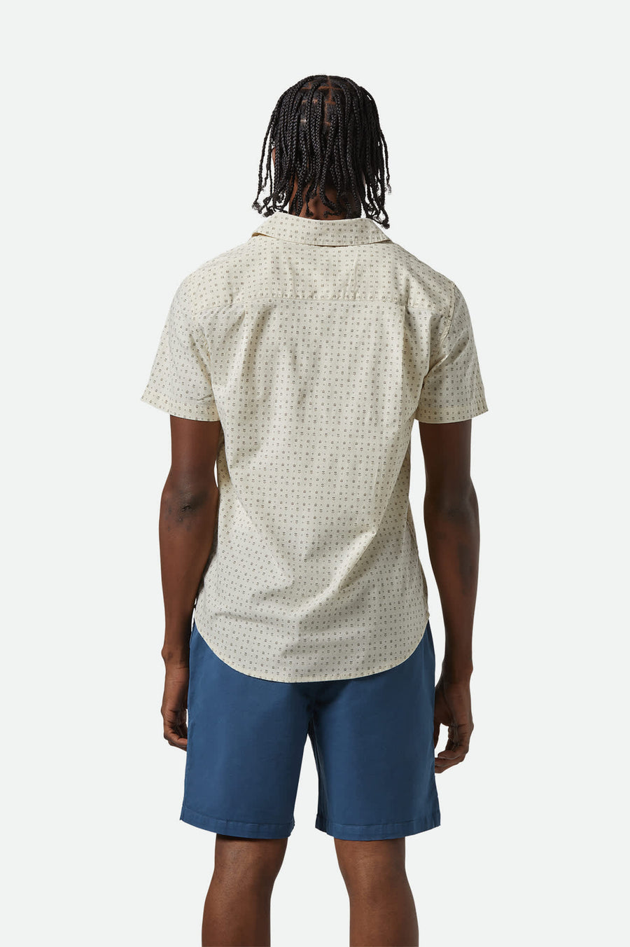 Brixton Charter Print Short Sleeve Shirt - Off White/Micro Floral | Men’s