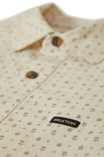 Brixton Charter Print Short Sleeve Shirt - Off White/Micro Floral | Men’s
