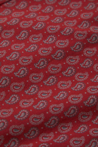 Brixton Charter Print Short Sleeve Shirt - Rust Red/Paisley | Men’s