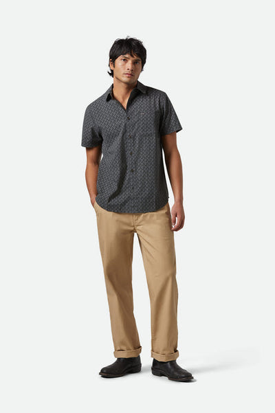 Brixton Charter Print Short Sleeve - Black Paisley | Men’s