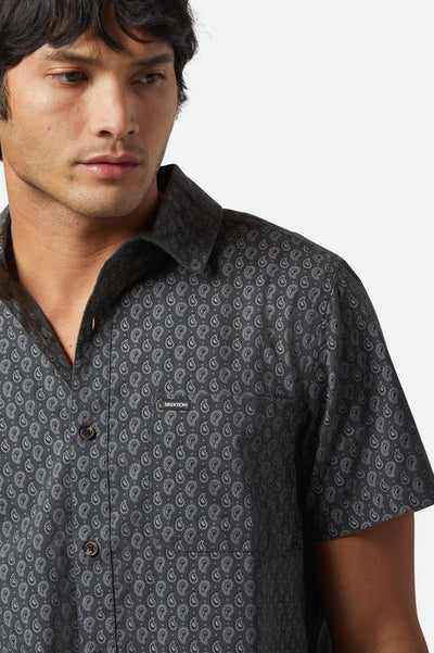 Brixton Charter Print Short Sleeve - Black Paisley | Men’s