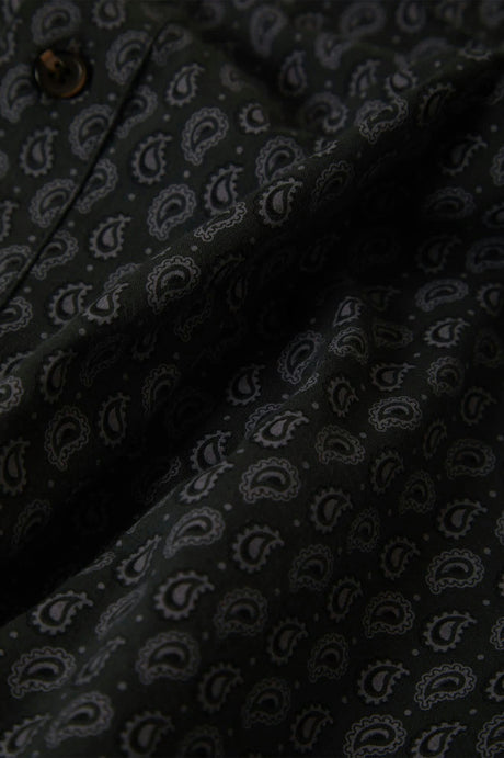 Brixton Charter Print Short Sleeve - Black Paisley | Men’s