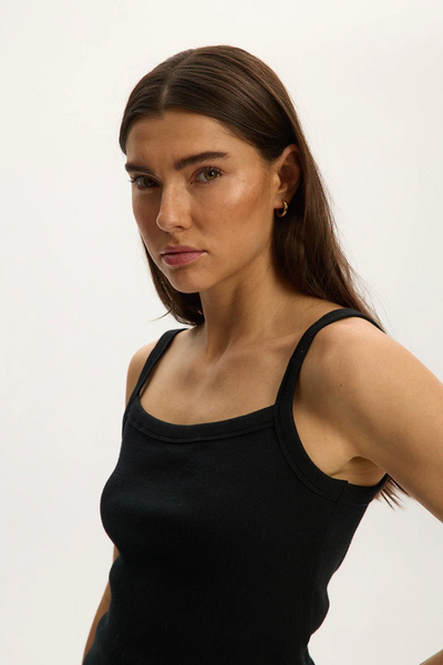 Kuwalla Solene Sexyback Tank - Black | Women’s