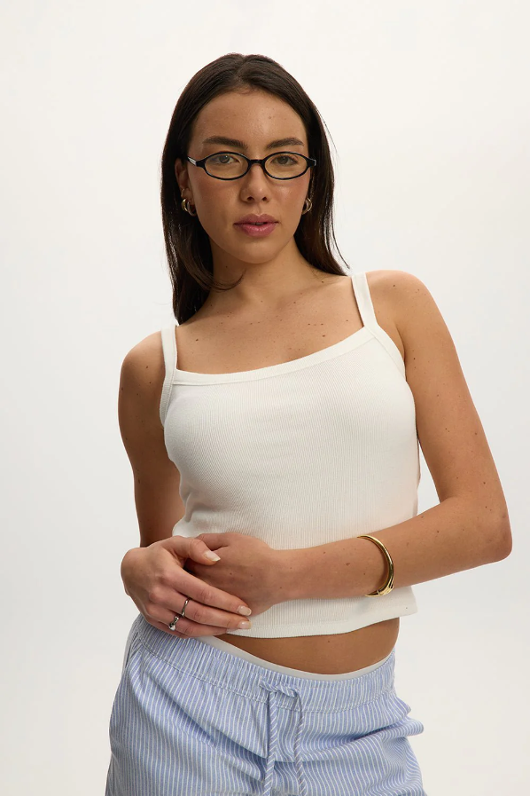 Kuwalla Solene Sexyback Tank - White | Women’s