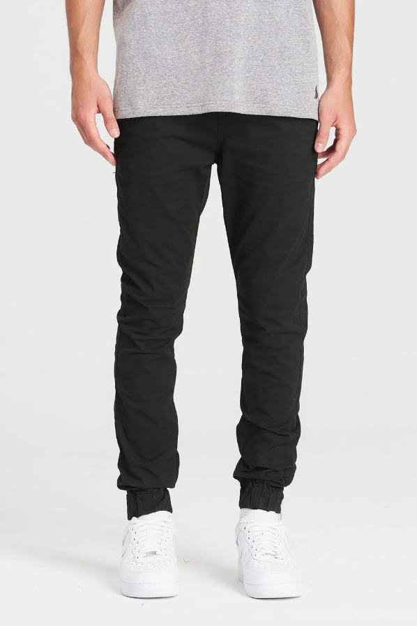 Kuwalla Midweight Chino Jogger - Black | Men’s