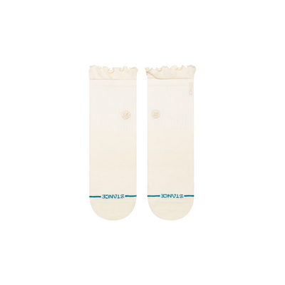 Stance Ruffled Quarter Socks - White | Women’s