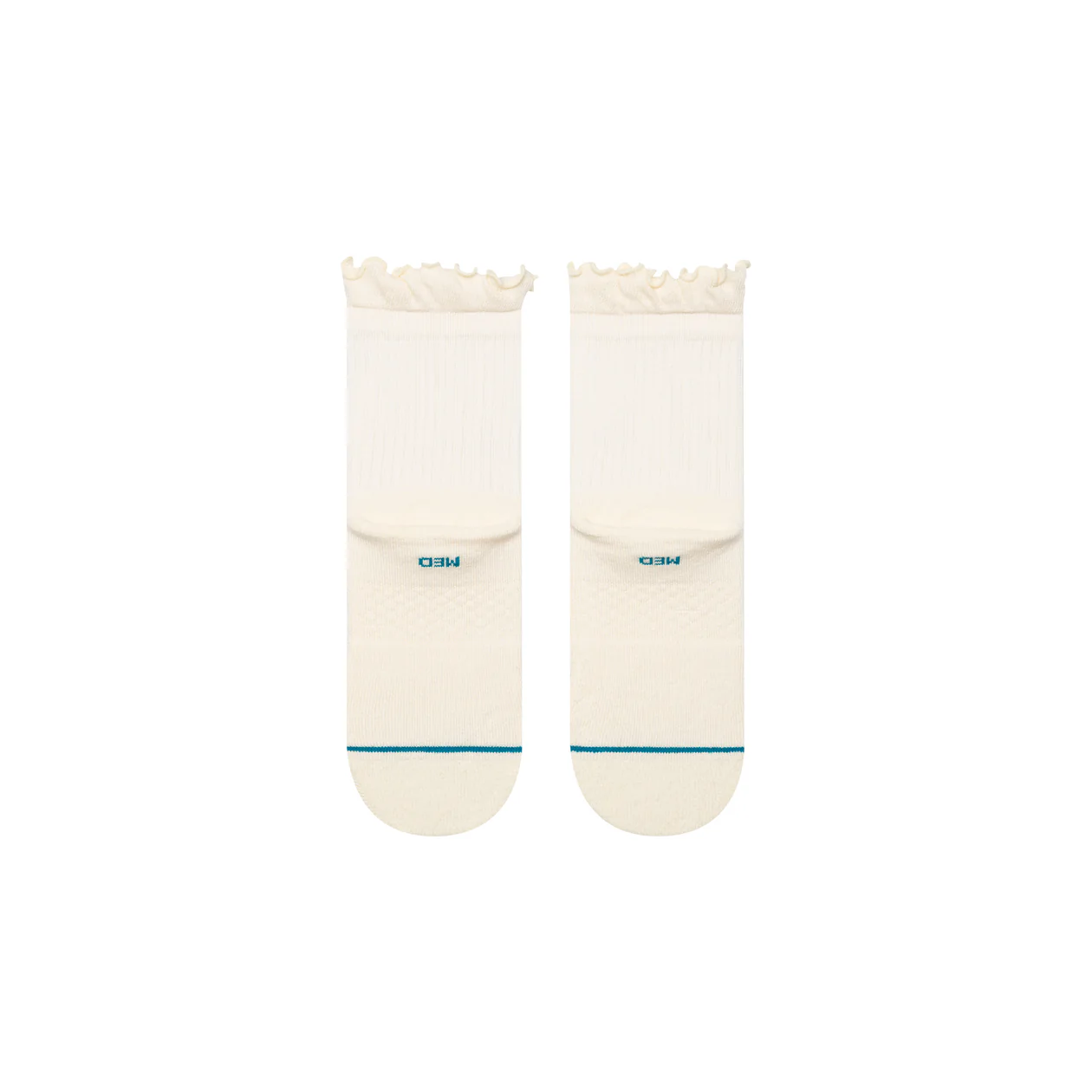 Stance Ruffled Quarter Socks - White | Women’s