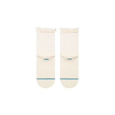 Stance Ruffled Quarter Socks - White | Women’s