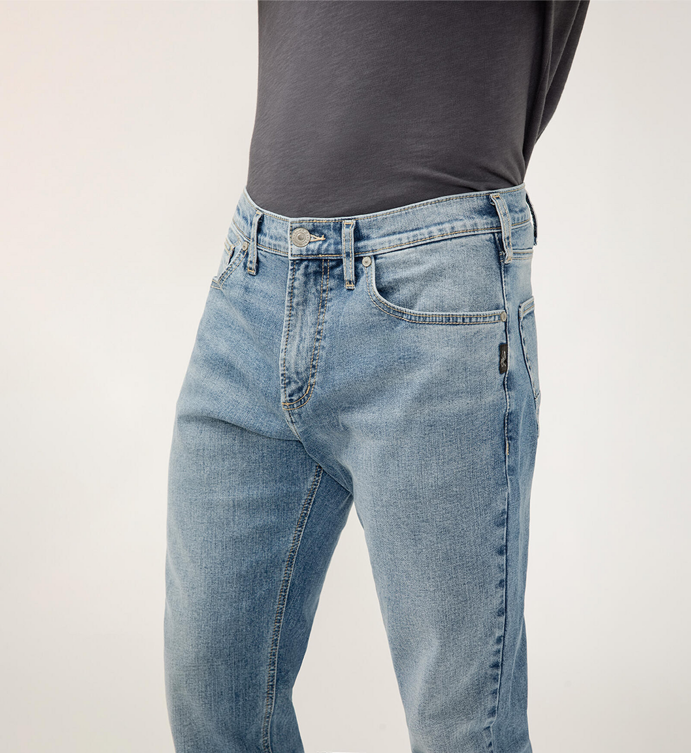 Silver Machray Athletic Fit Straight Leg Jeans - Ballad | Men’s