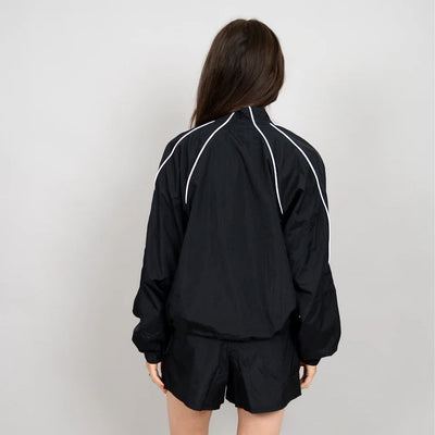 Second Skin Sport Winzy Long Sleeve Mock Zip Up Windbreaker - Black | Women’s