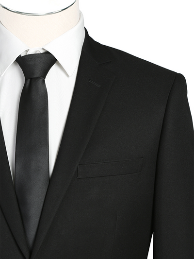 Renoir Men’s Slim Fit 2 Piece Suit 301-1SL - Black
