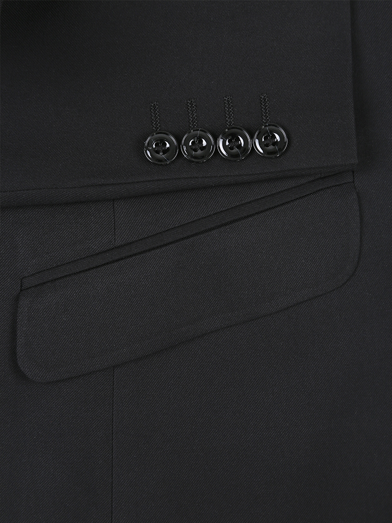 Renoir Men’s Slim Fit 2 Piece Suit 301-1SL - Black